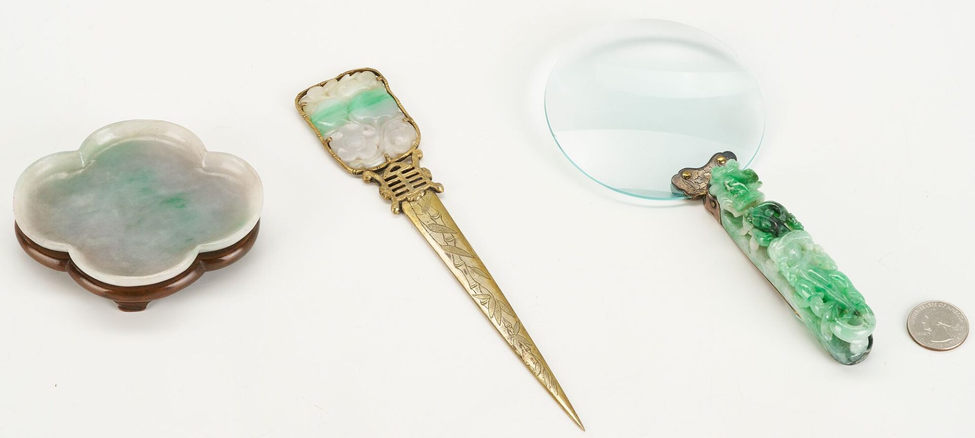Lot 5: 3 Chinese Carved Jade Items