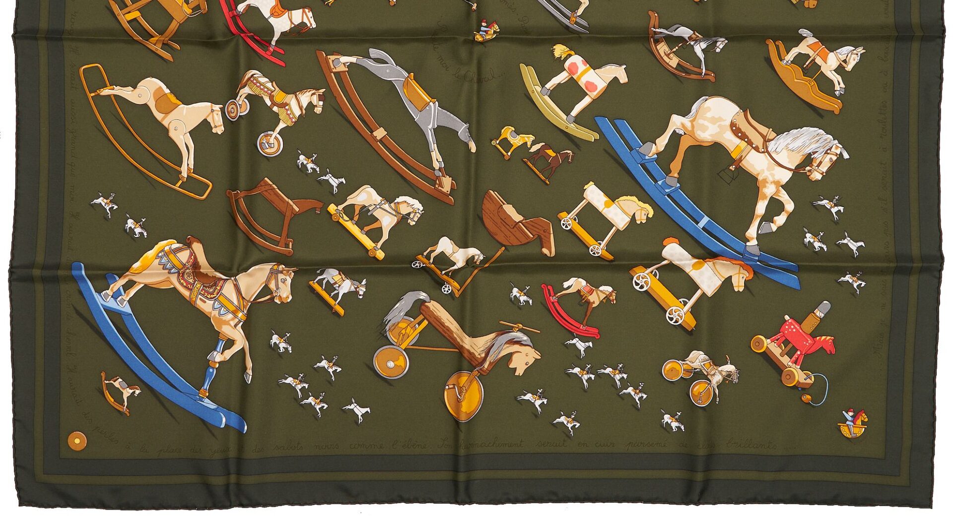 Lot 609: 2 Hermes Silk Scarves, Doigts de Fee & Raconte Moi Cheval