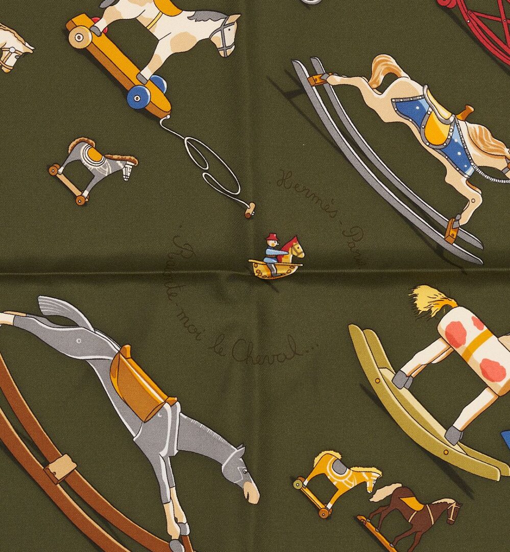 Lot 609: 2 Hermes Silk Scarves, Doigts de Fee & Raconte Moi Cheval
