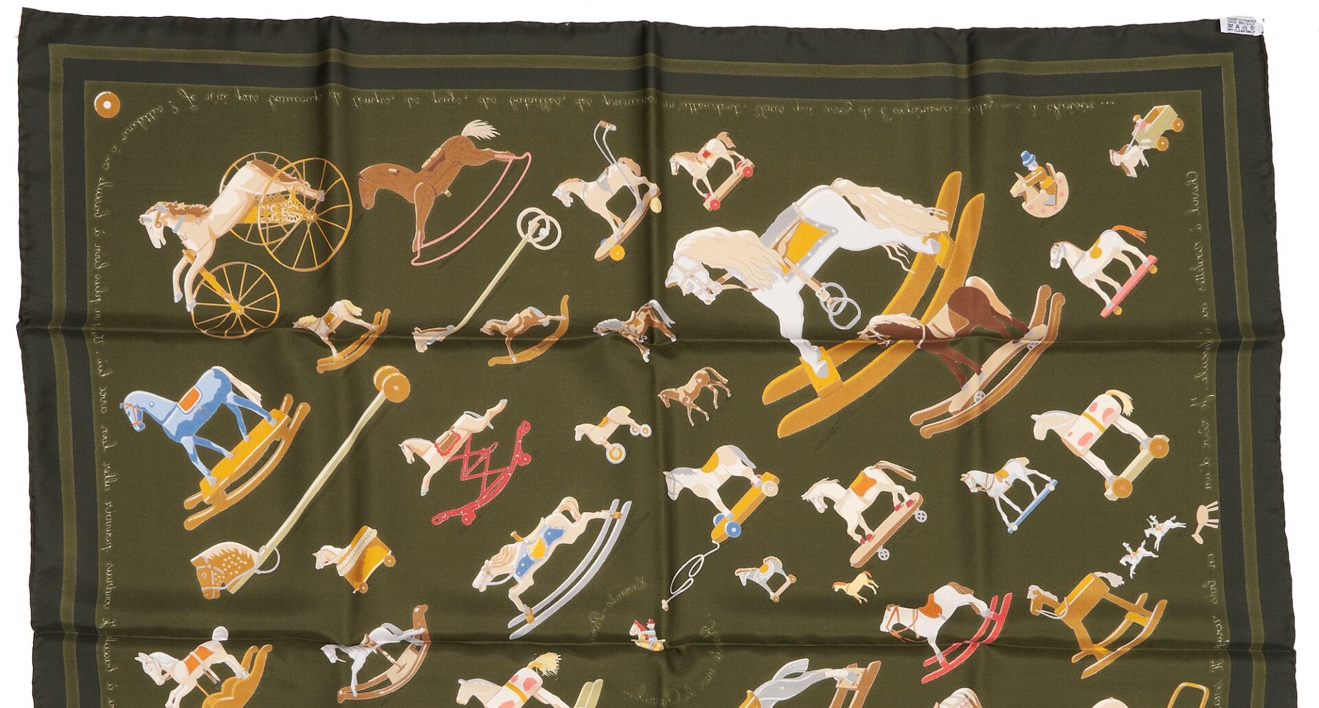 Lot 609: 2 Hermes Silk Scarves, Doigts de Fee & Raconte Moi Cheval