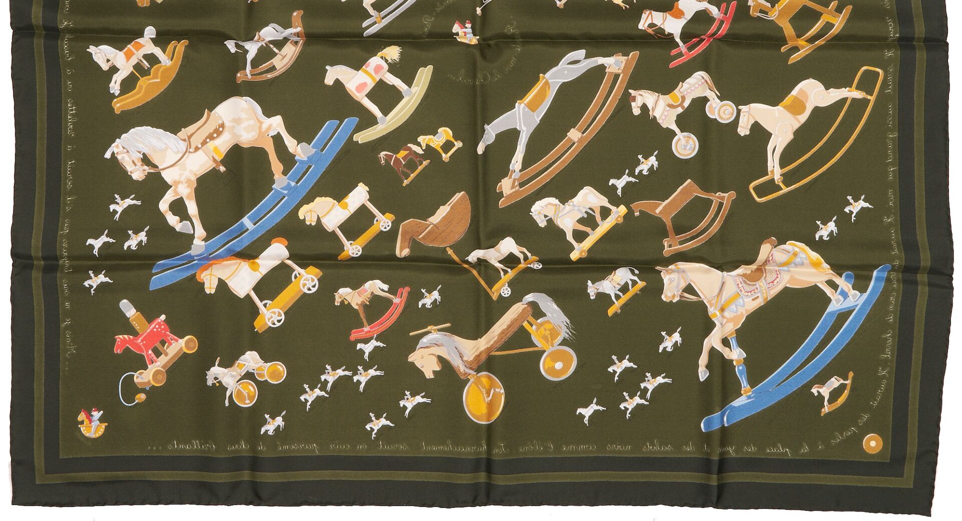 Lot 609: 2 Hermes Silk Scarves, Doigts de Fee & Raconte Moi Cheval