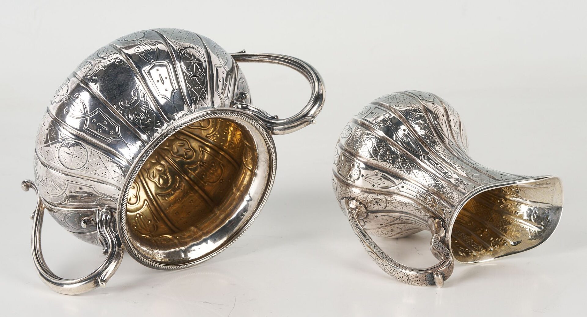 Lot 60: Aesthetic Movement Sterling Silver 4 pc Tea Service