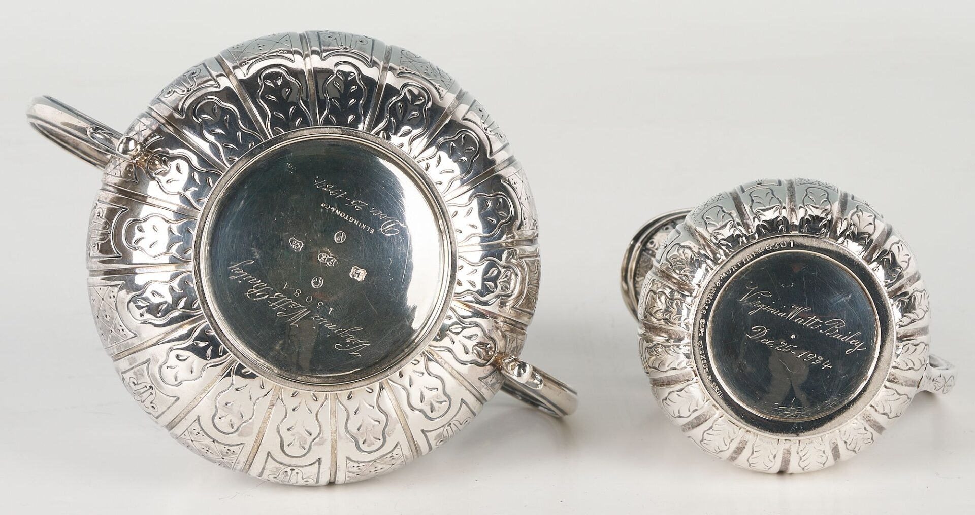 Lot 60: Aesthetic Movement Sterling Silver 4 pc Tea Service