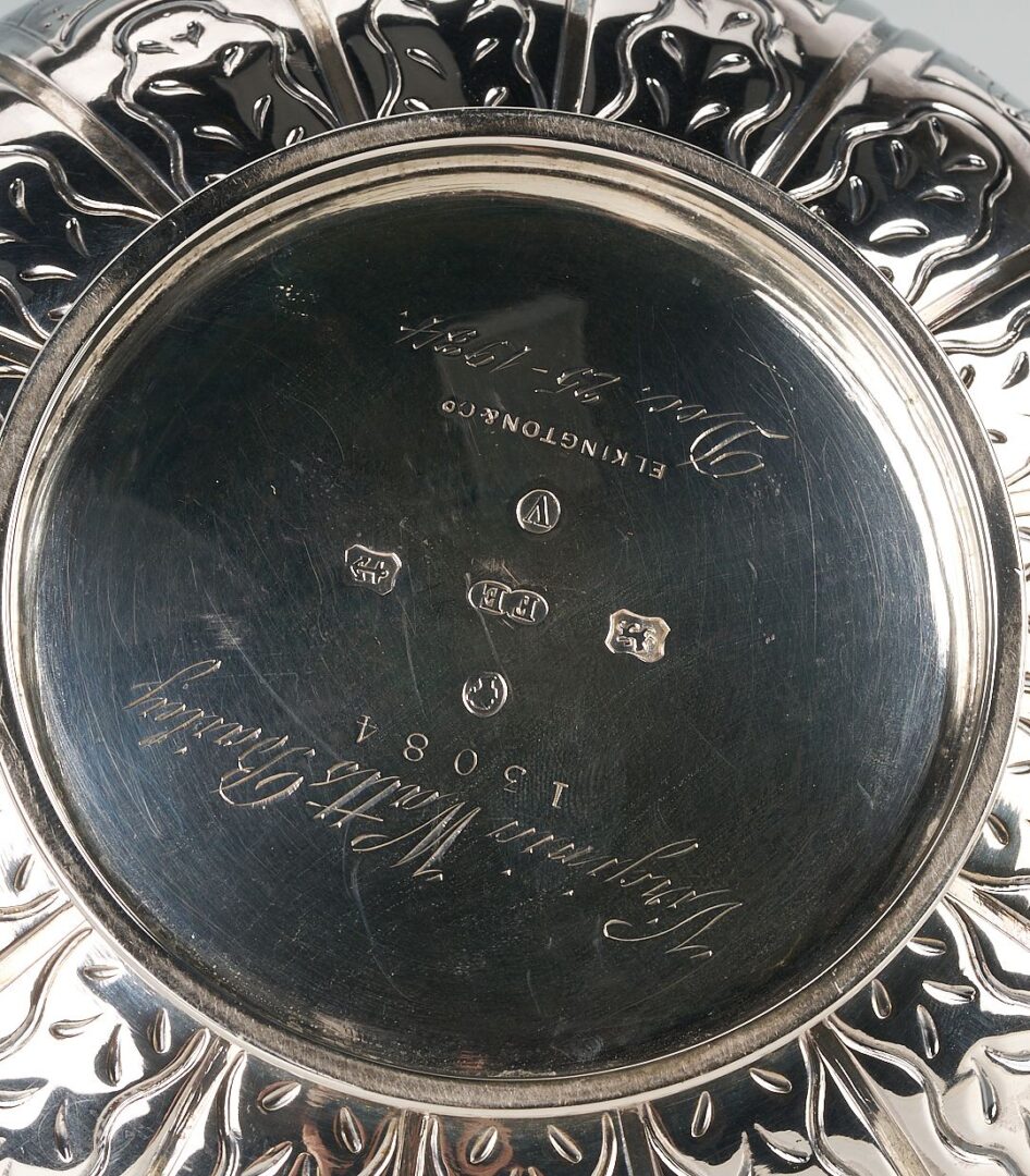 Lot 60: Aesthetic Movement Sterling Silver 4 pc Tea Service