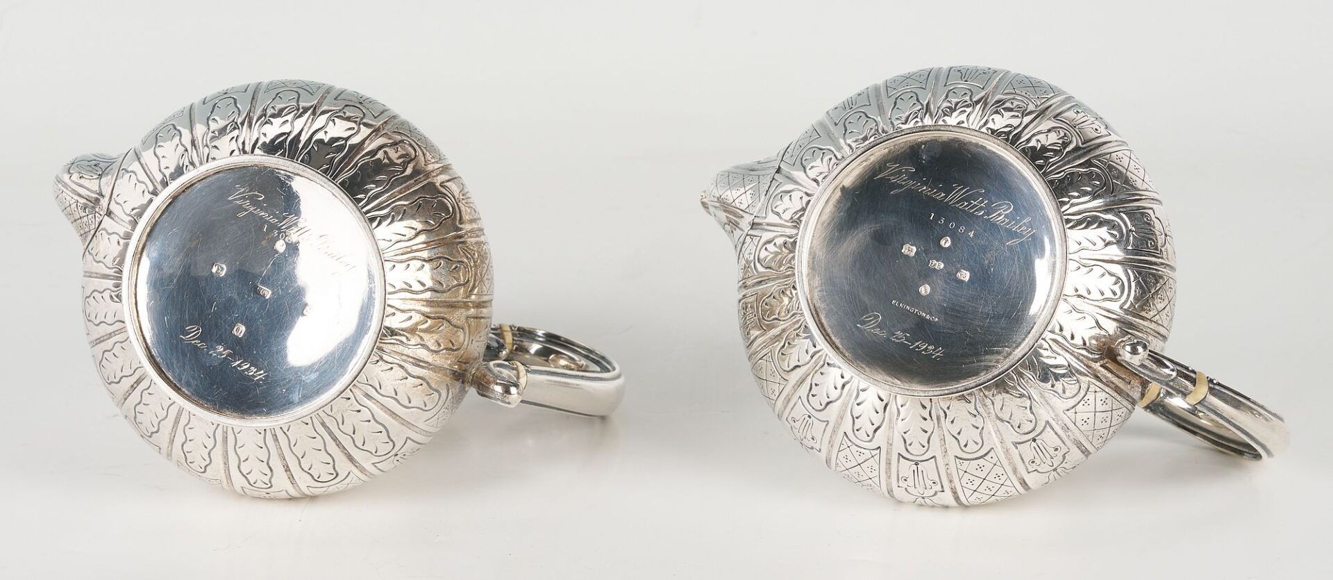 Lot 60: Aesthetic Movement Sterling Silver 4 pc Tea Service