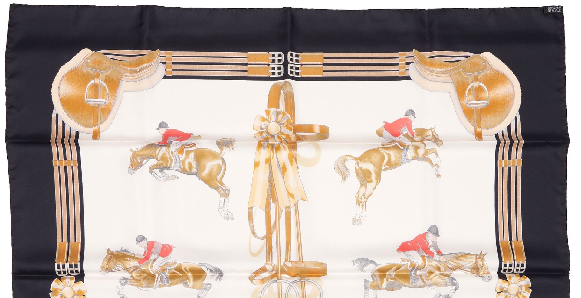Lot 610: 2 Hermes Horse-Themed Silk Scarves, Jumping & En Piste