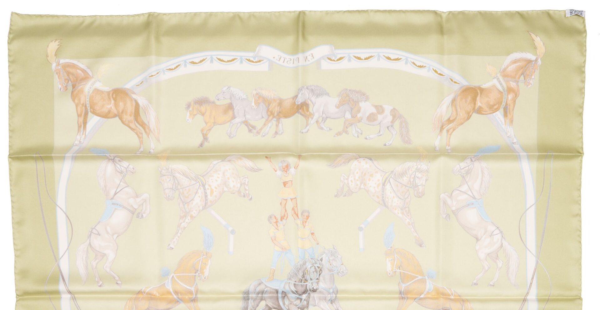 Lot 610: 2 Hermes Horse-Themed Silk Scarves, Jumping & En Piste