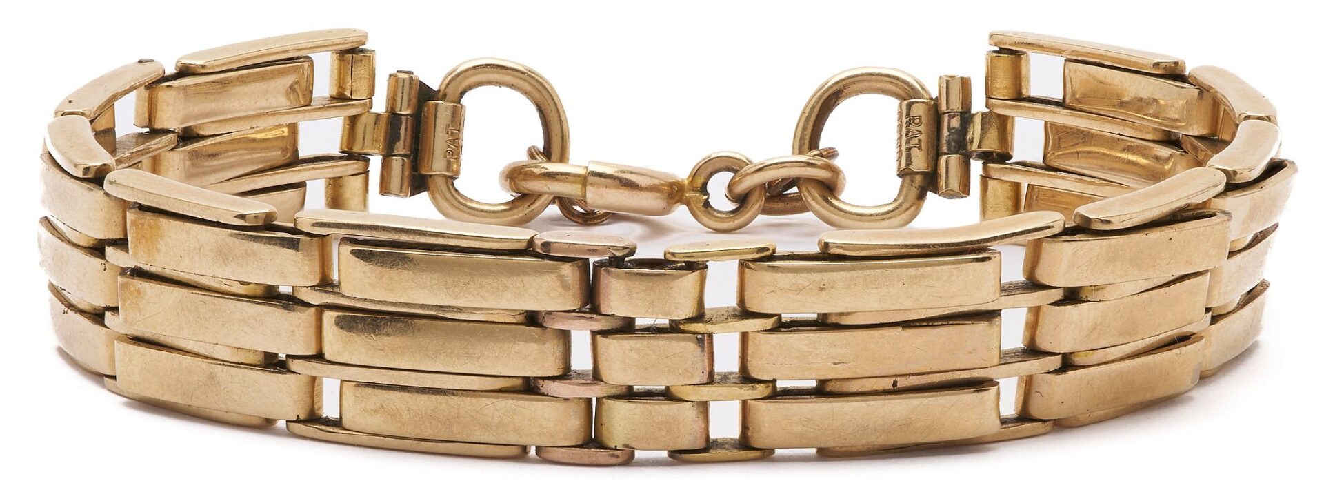 Lot 616: 15K Spanish Designer Gold Bracelet