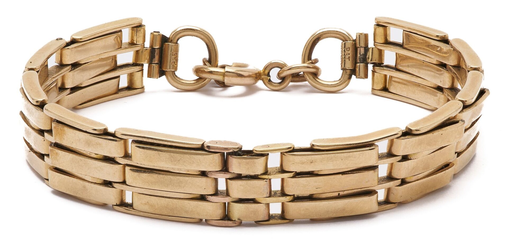 Lot 616: 15K Spanish Designer Gold Bracelet