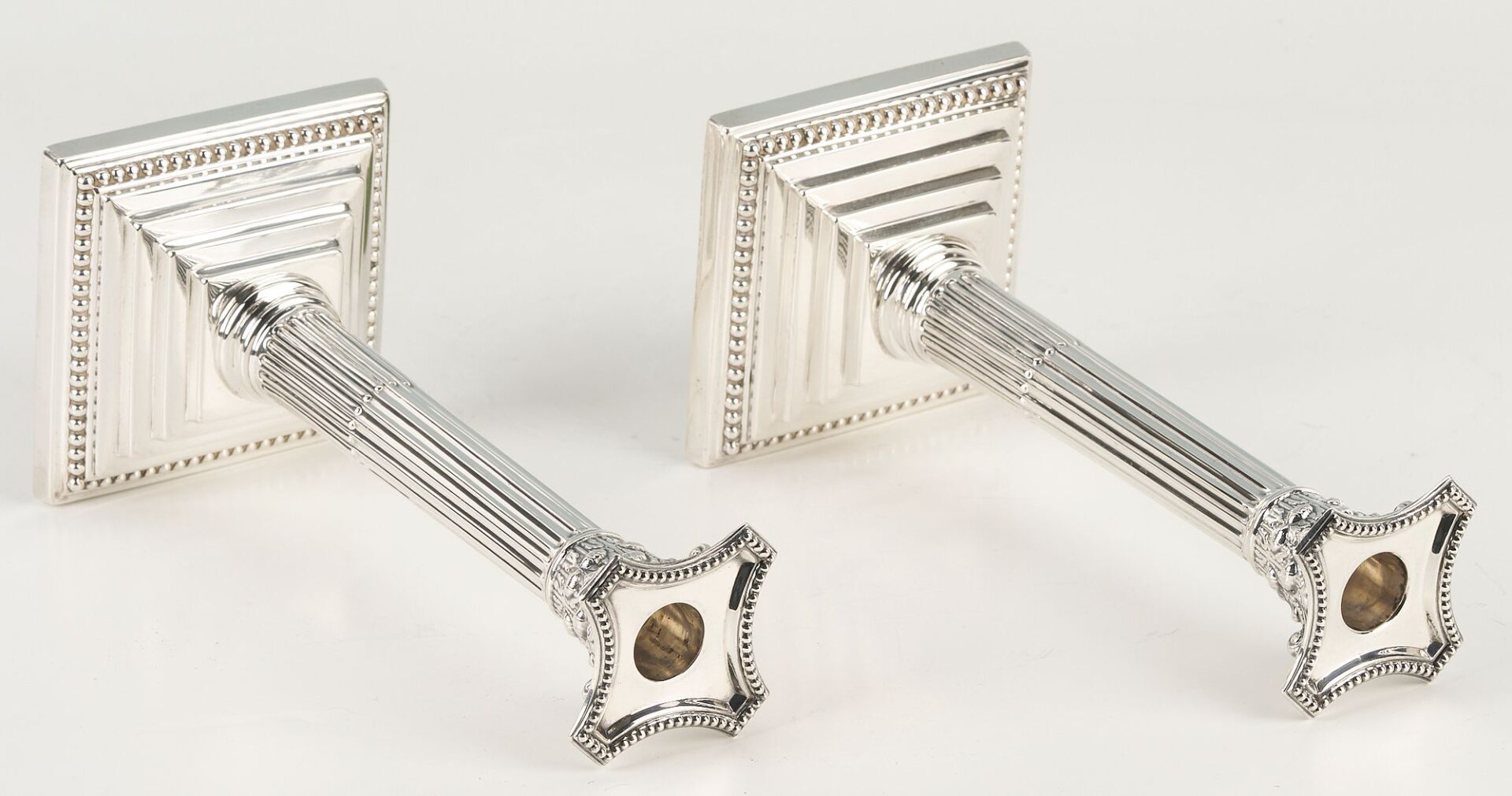 Lot 61: 4 English Sterling Candlesticks, James Dixon & Sons