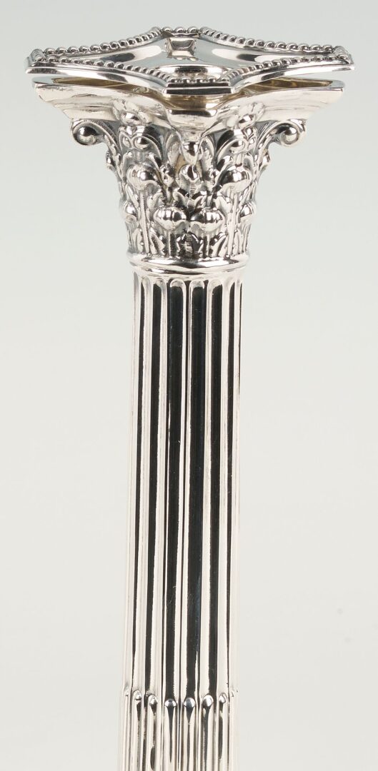 Lot 61: 4 English Sterling Candlesticks, James Dixon & Sons