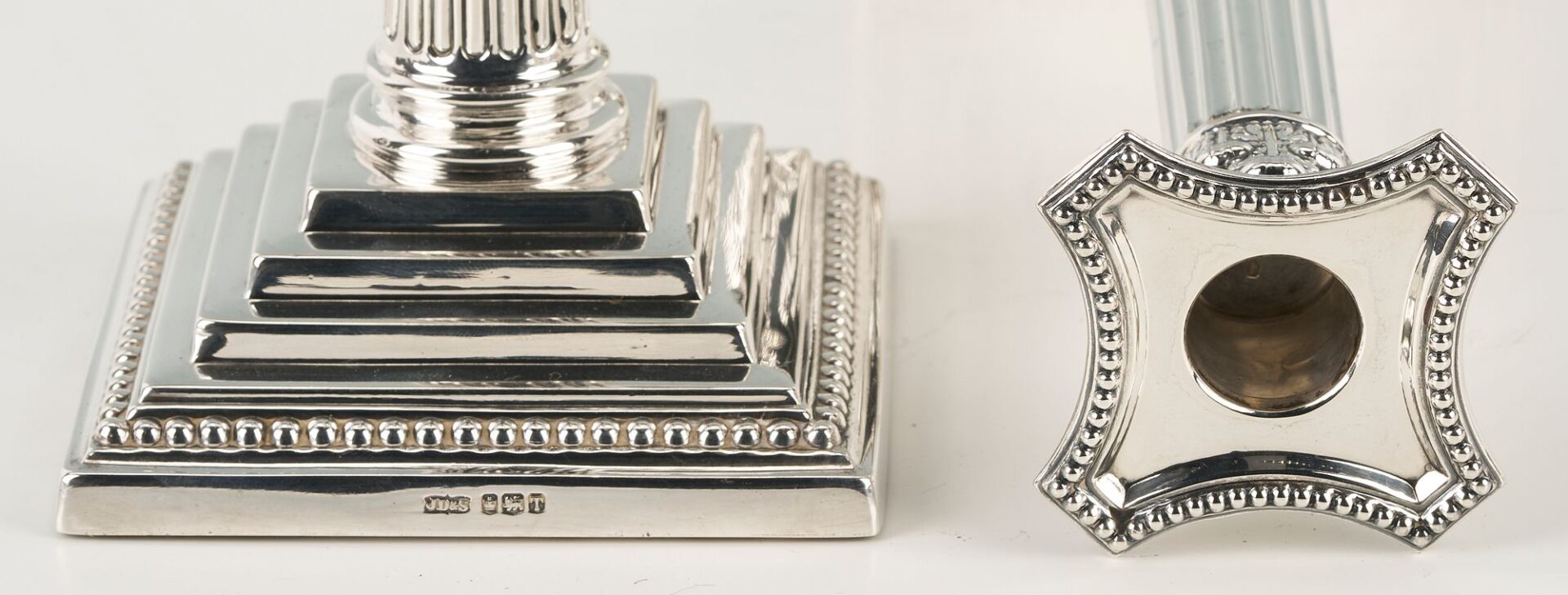 Lot 61: 4 English Sterling Candlesticks, James Dixon & Sons