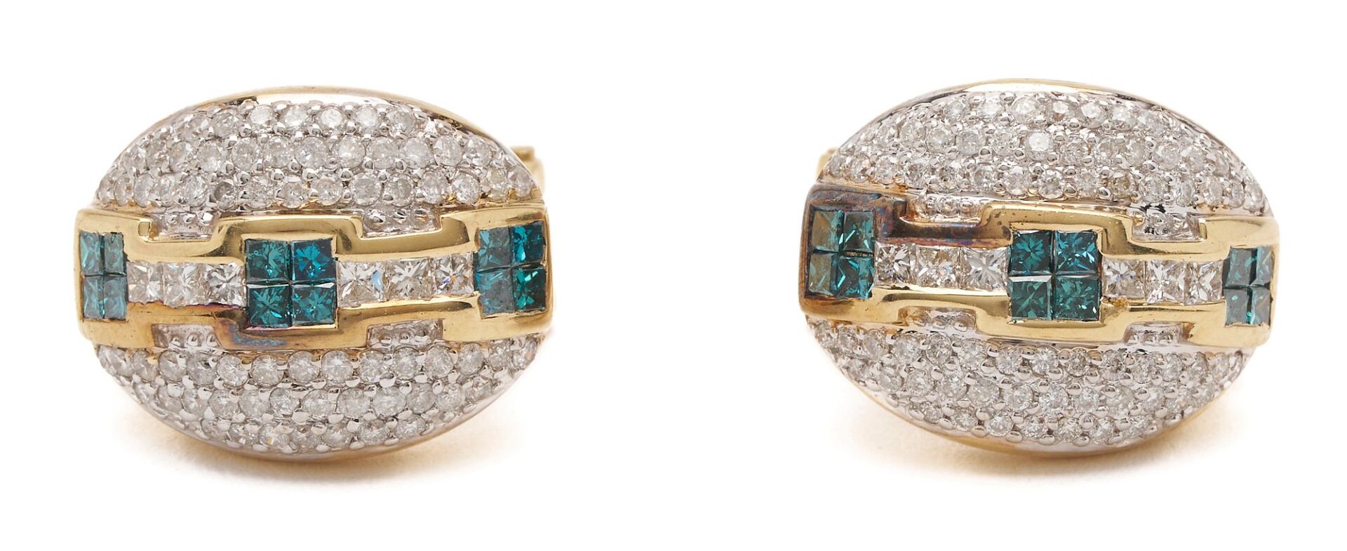 Lot 620: 14K Gold and Diamond Ring & Earrings