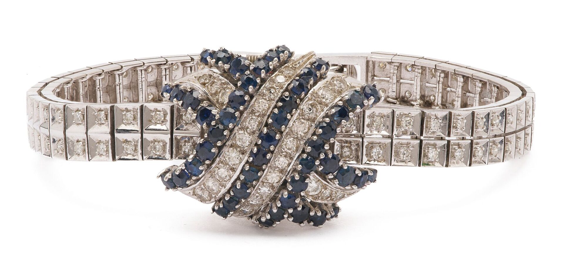 Lot 621: Longines Sapphire and Diamond Watch