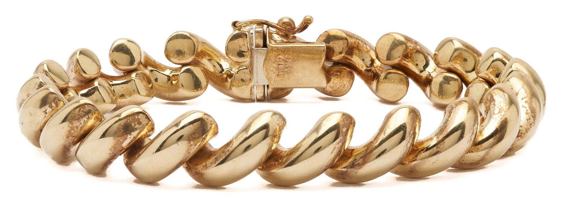 Lot 625: 14K Italian Gold Bracelet