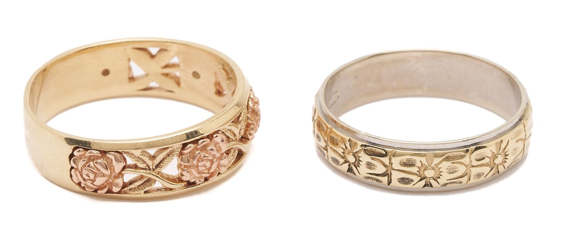 Lot 629: 3 Gents’ 14K Gold Rings