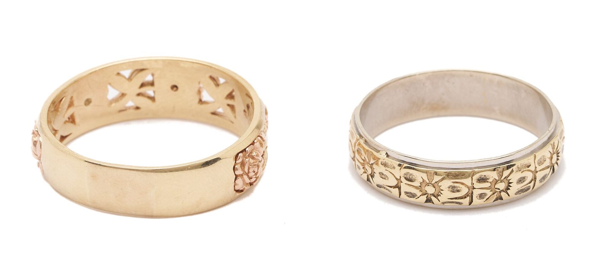 Lot 629: 3 Gents’ 14K Gold Rings