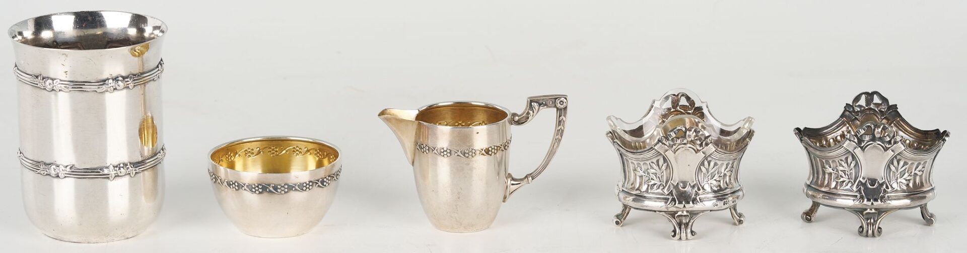 Lot 62: 23 Continental .800 Silver & S/P Table Items