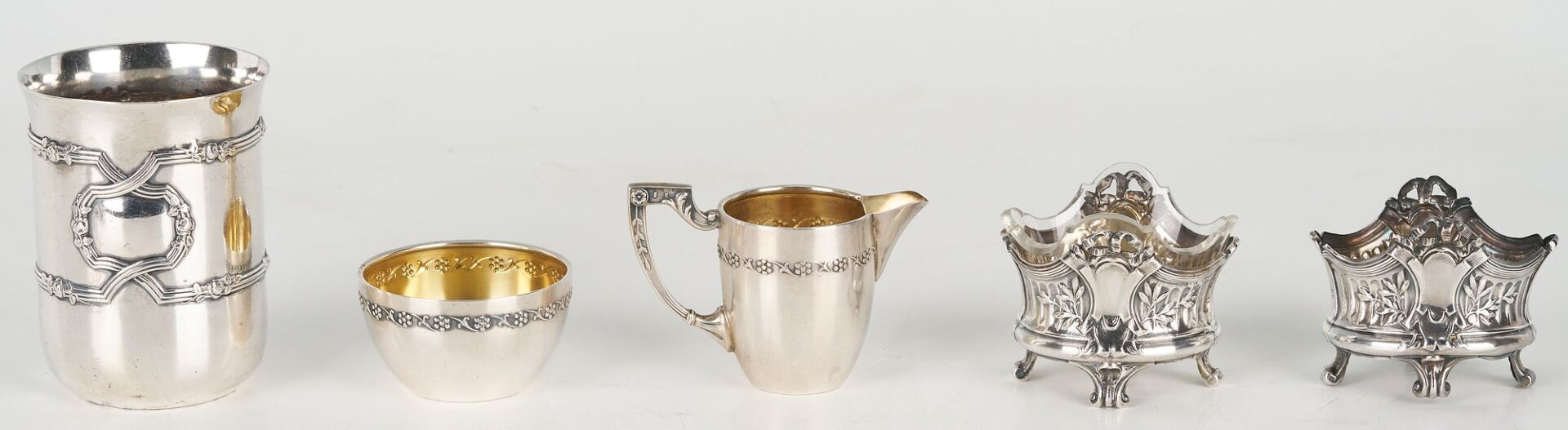 Lot 62: 23 Continental .800 Silver & S/P Table Items