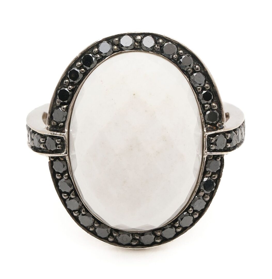 Lot 633: 14K Gold & Gemstone Ring & Earrings