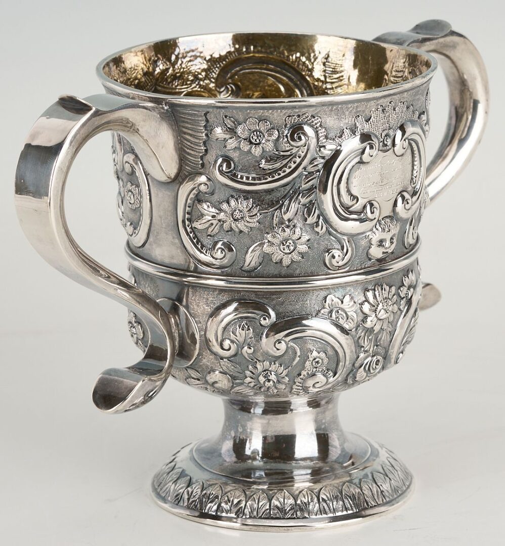 Lot 63: George II Sterling Silver Presentation Cup, “Adlington Robbery”