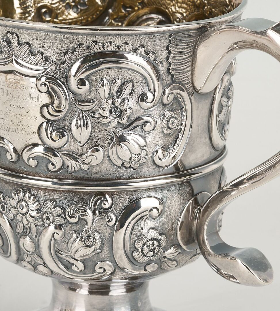 Lot 63: George II Sterling Silver Presentation Cup, “Adlington Robbery”