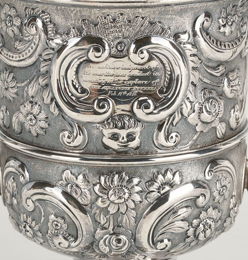 Lot 63: George II Sterling Silver Presentation Cup, “Adlington Robbery”