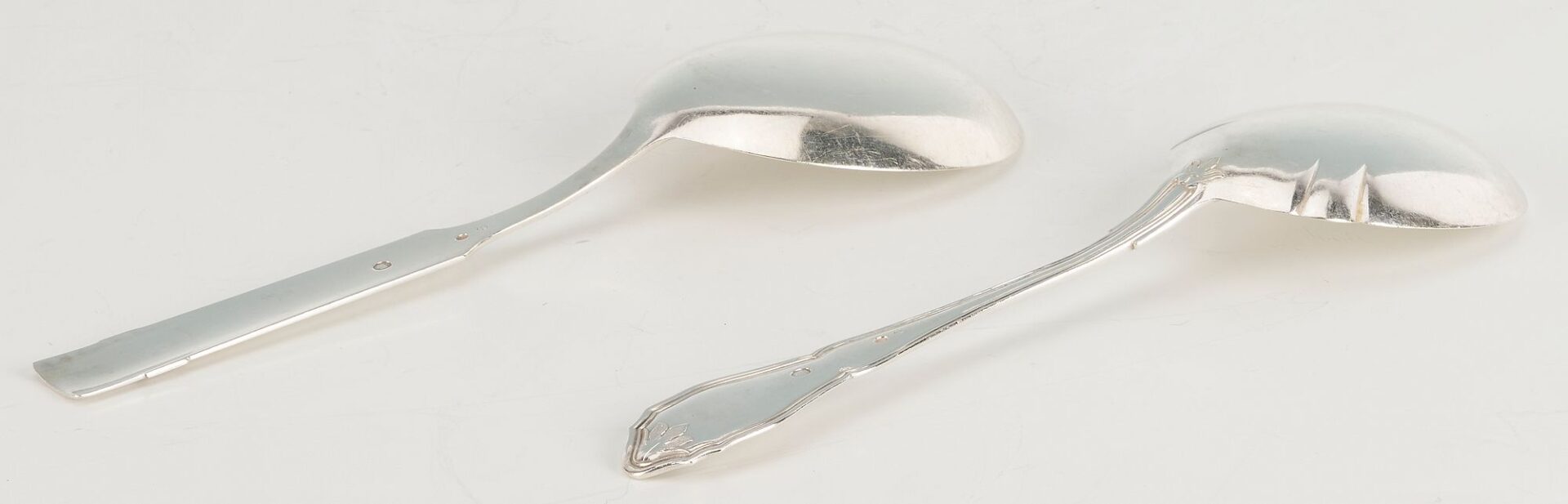 Lot 657: 6 pcs Hollowware incl. Danish Modern Spoons, Mexican Sugar/Creamer Set, Revere Bowl
