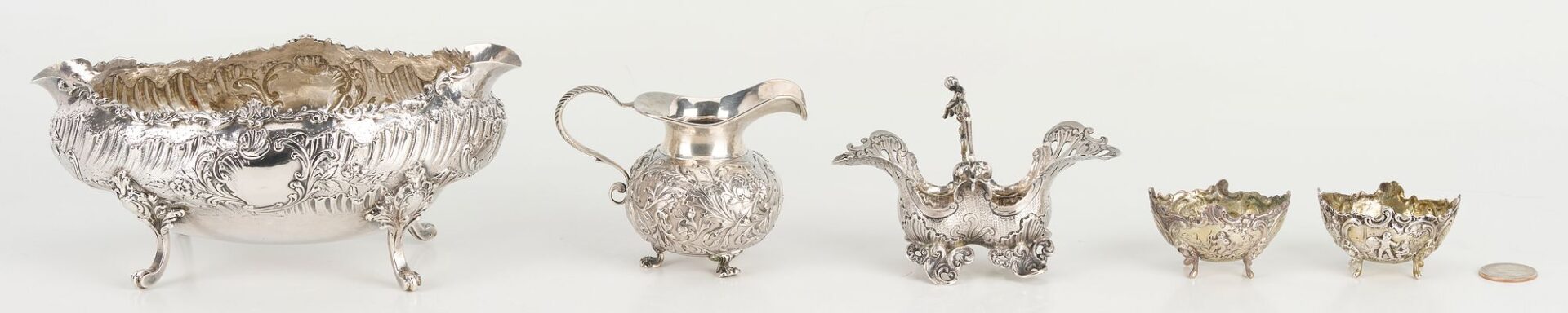 Lot 65: 5 pcs Continental Silver including French .950 Baskets