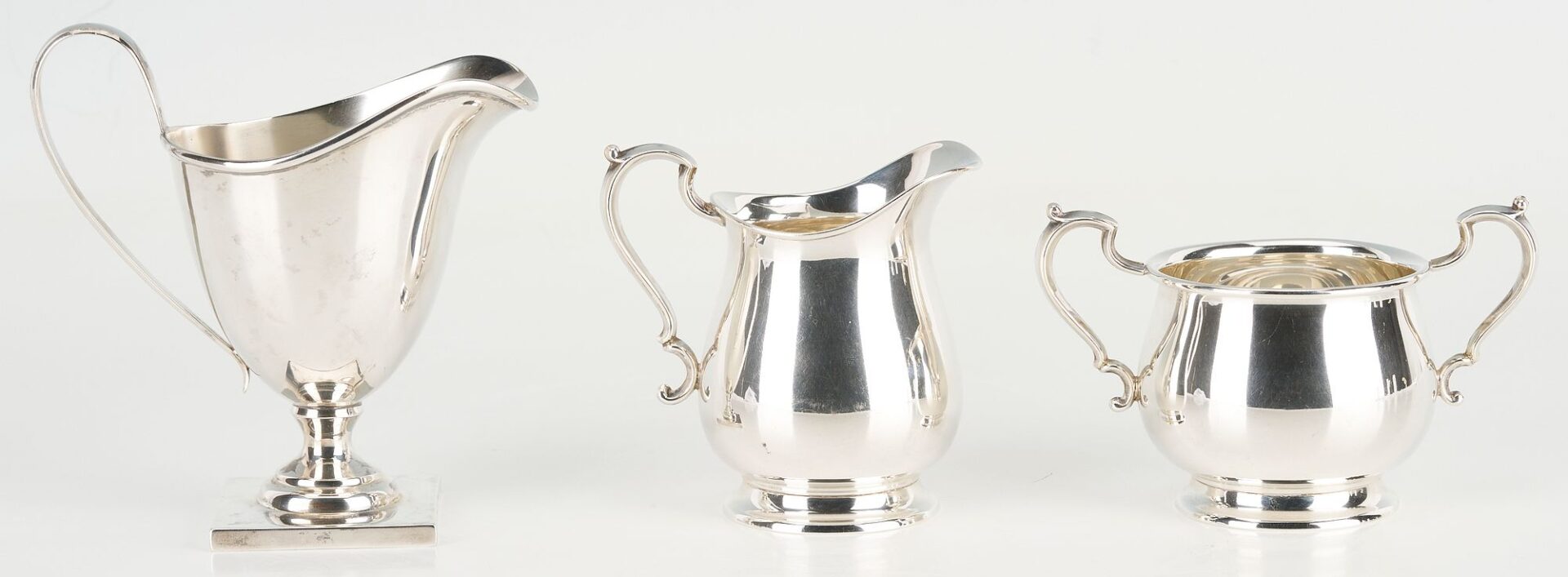 Lot 661: 15 pcs Small Sterling Hollowware incl. 2 cream and 1 sugar