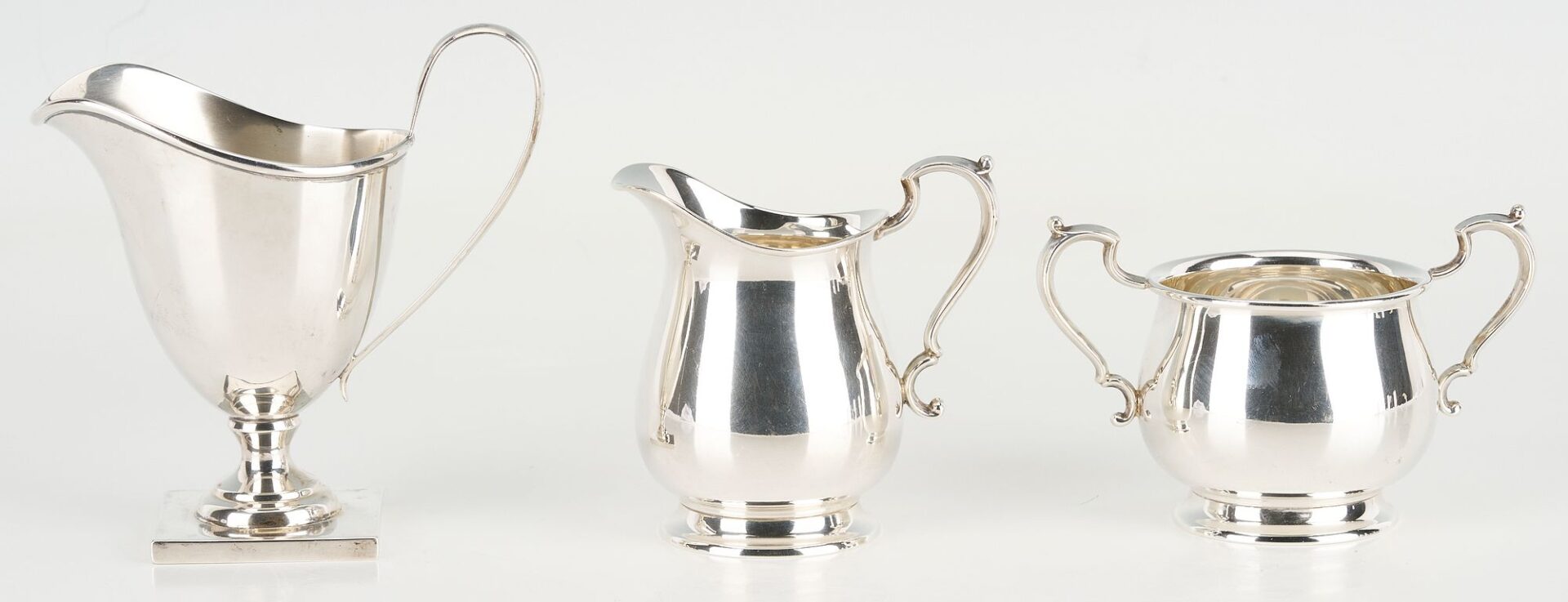 Lot 661: 15 pcs Small Sterling Hollowware incl. 2 cream and 1 sugar