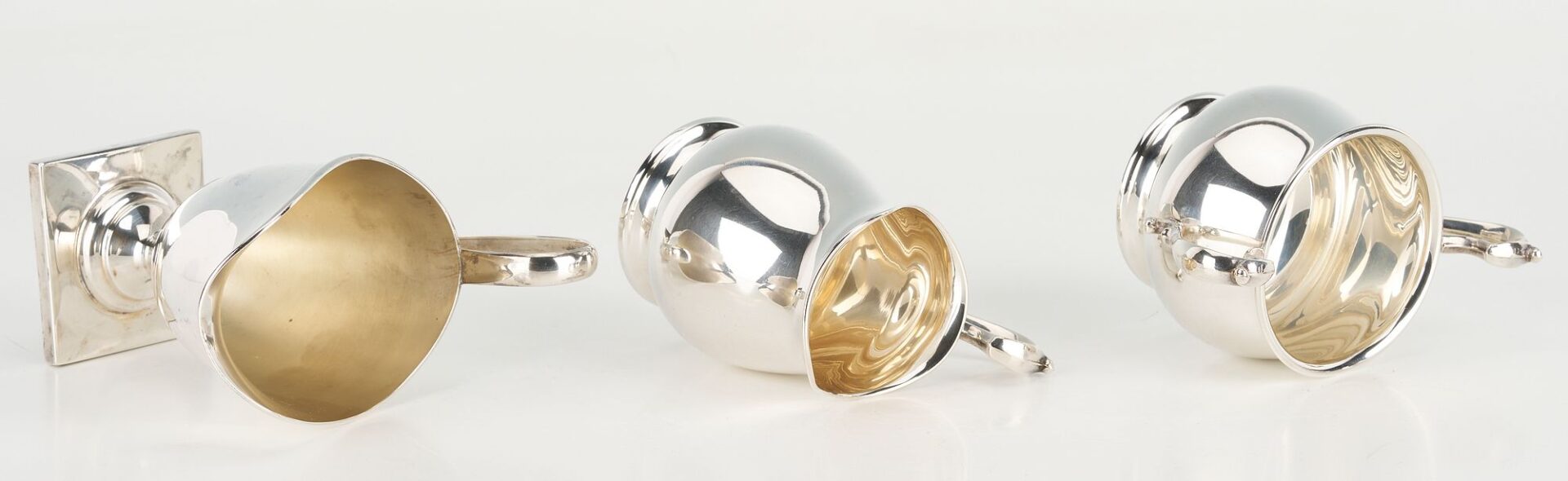 Lot 661: 15 pcs Small Sterling Hollowware incl. 2 cream and 1 sugar
