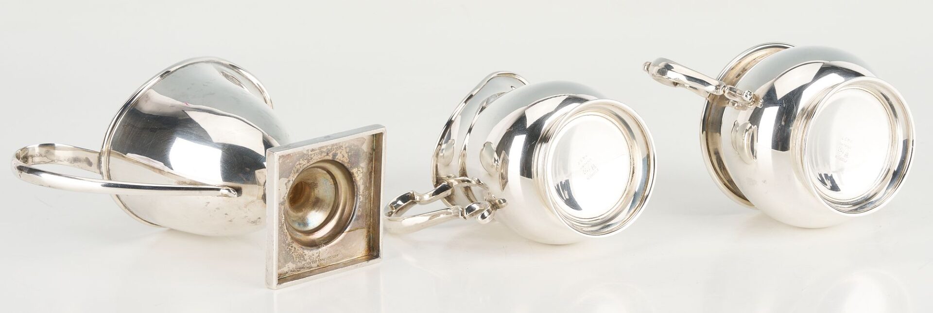 Lot 661: 15 pcs Small Sterling Hollowware incl. 2 cream and 1 sugar
