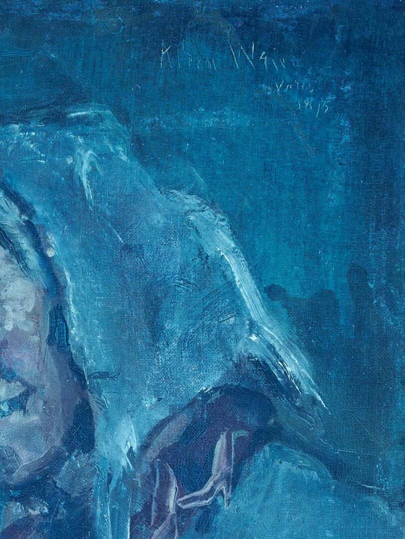 Lot 668: J. Alden Weir O/C Painting, Peasant Woman Laughing