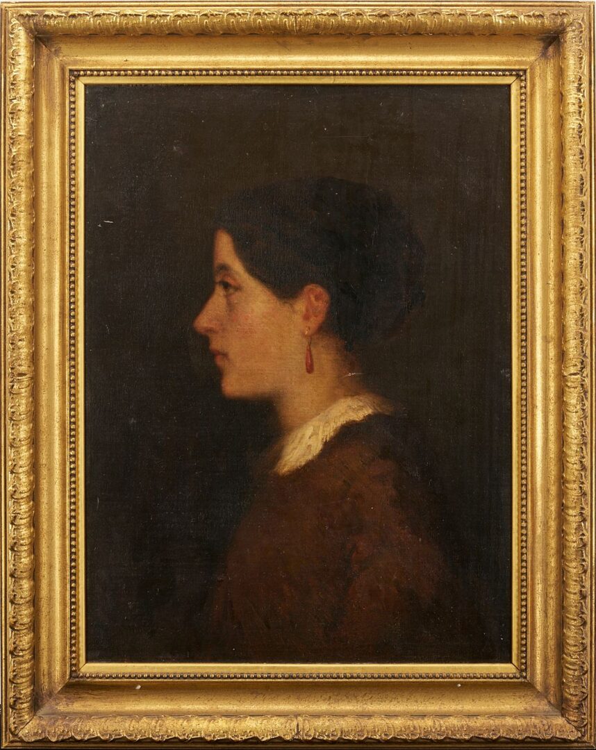 Lot 669: 19th Profile Portrait of a Woman, Murfreesboro TN Label