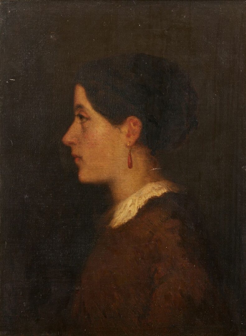 Lot 669: 19th Profile Portrait of a Woman, Murfreesboro TN Label