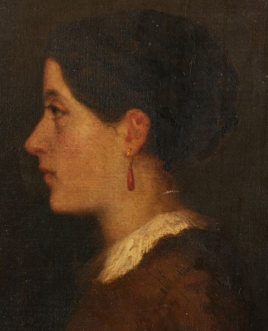 Lot 669: 19th Profile Portrait of a Woman, Murfreesboro TN Label