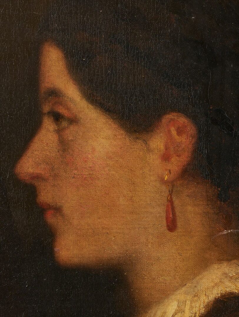 Lot 669: 19th Profile Portrait of a Woman, Murfreesboro TN Label