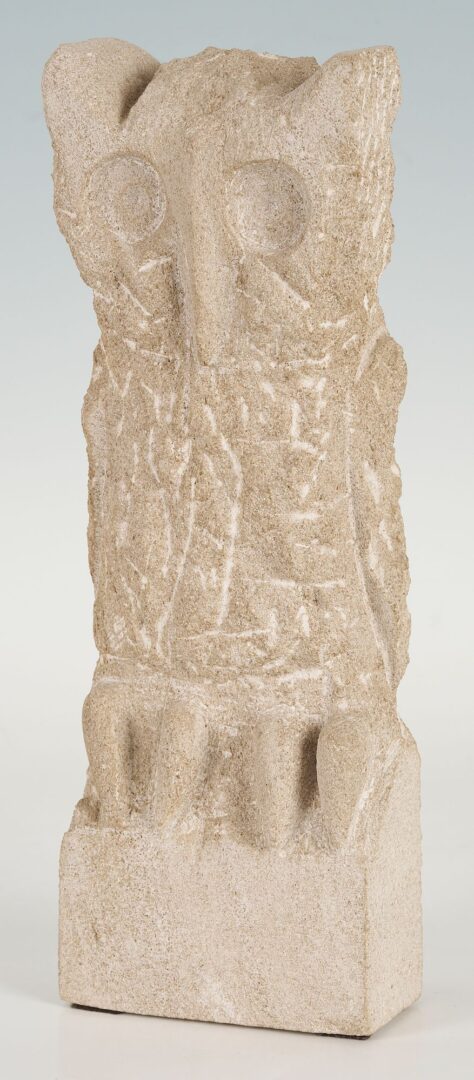 Lot 680: Bill Ralston Carved Limestone Owl