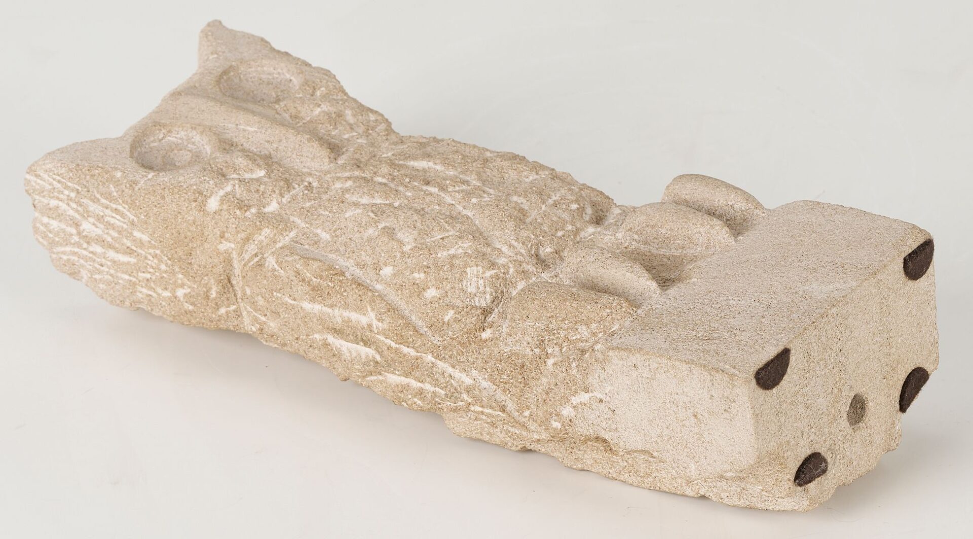 Lot 680: Bill Ralston Carved Limestone Owl