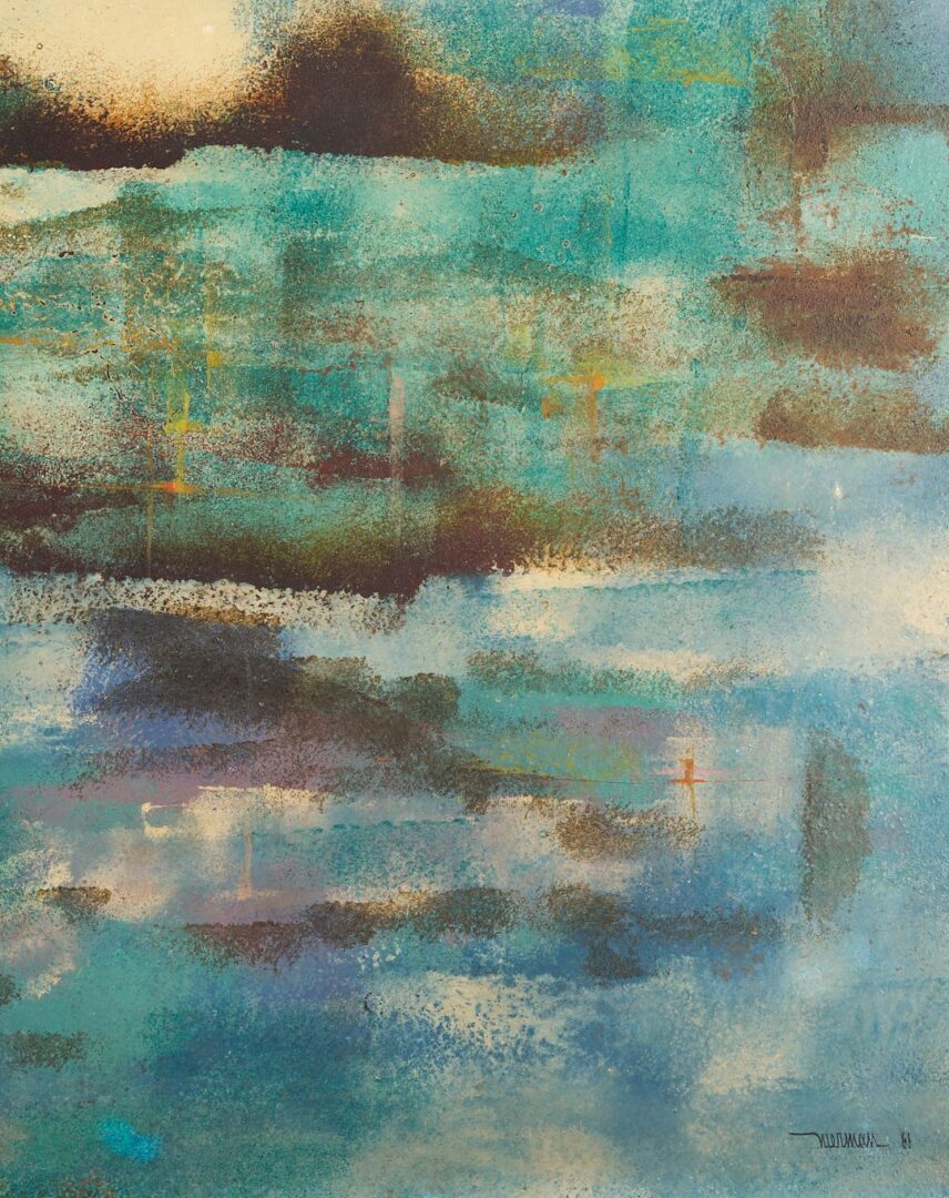Lot 687: Leonardo Nierman O/B Abstract Expressionist Painting