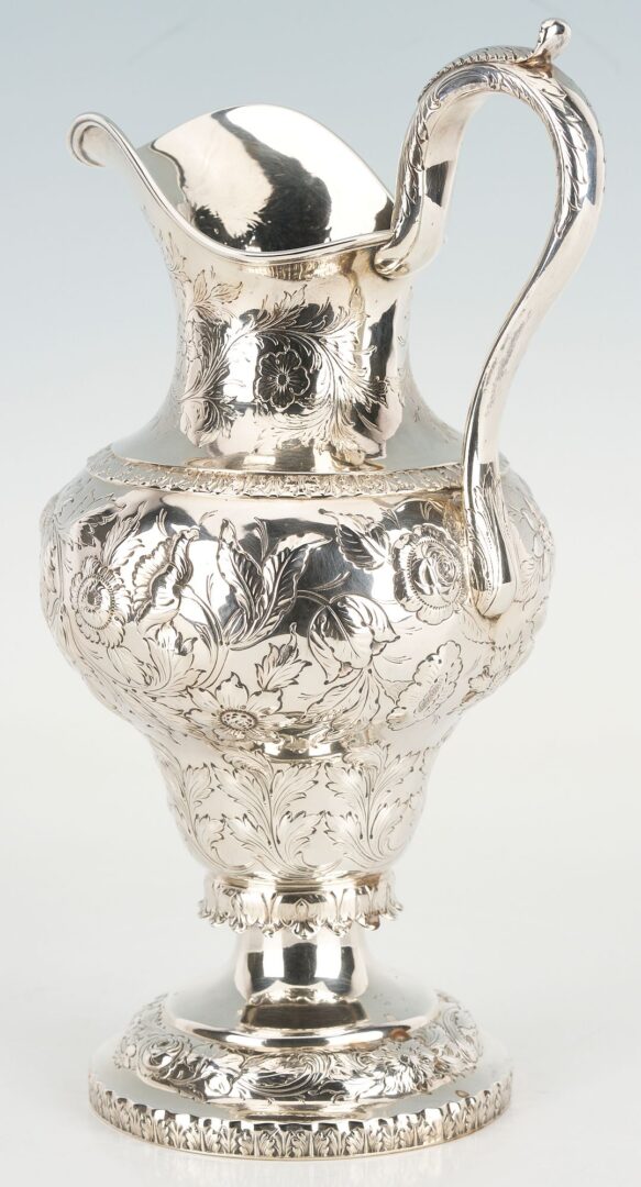 Lot 68: American 19th C. Coin Silver Pitcher