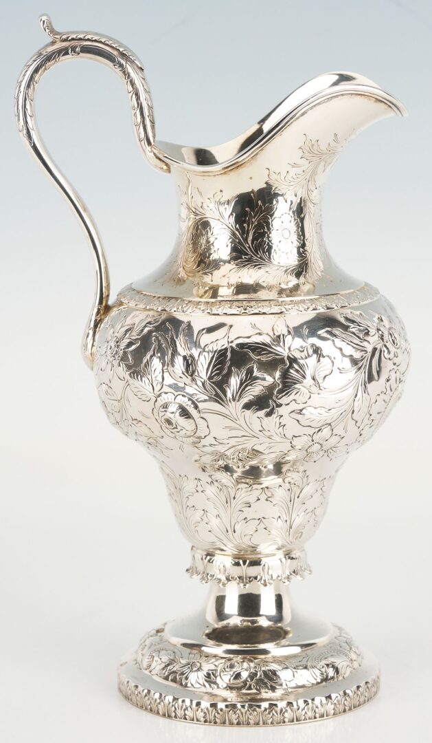 Lot 68: American 19th C. Coin Silver Pitcher