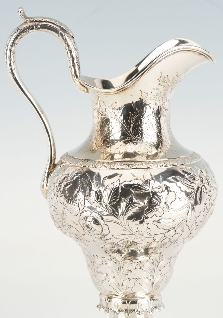 Lot 68: American 19th C. Coin Silver Pitcher