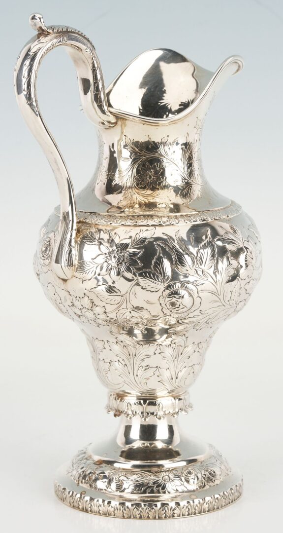 Lot 68: American 19th C. Coin Silver Pitcher
