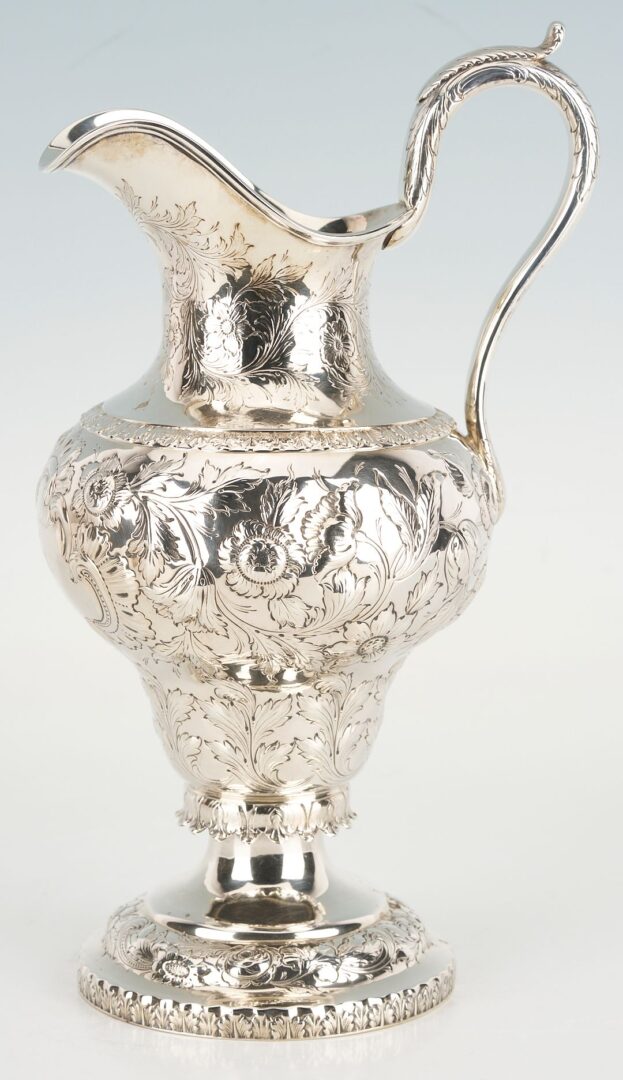 Lot 68: American 19th C. Coin Silver Pitcher