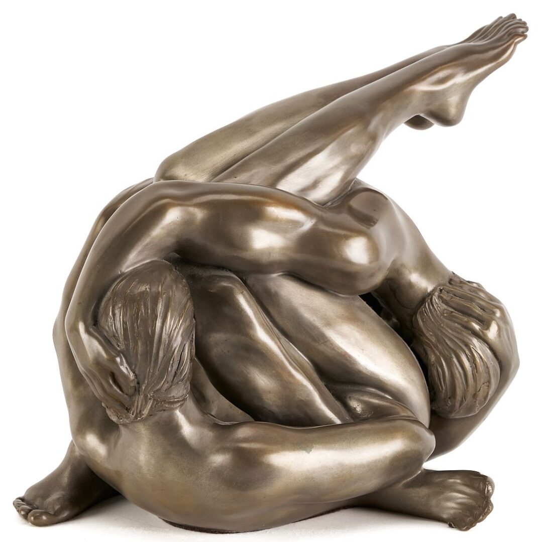 Lot 691: Bill Mack Bronze Sculpture, Human Knot