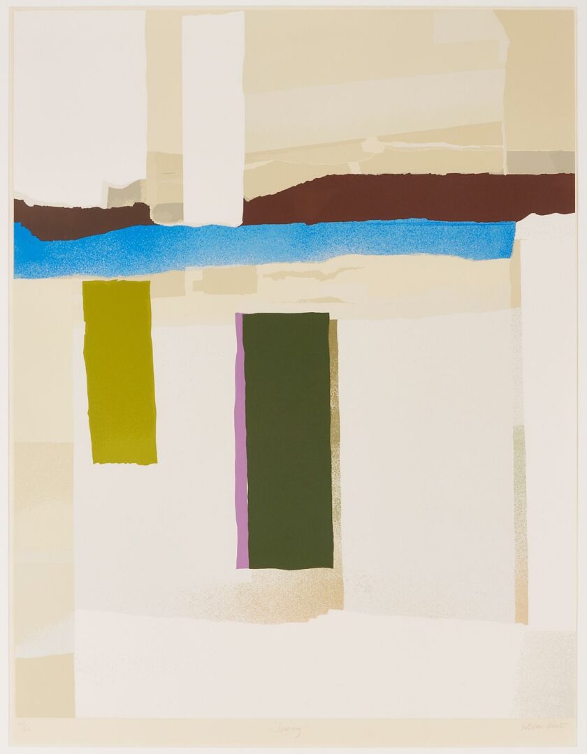 Lot 693: Large Esteban Vicente Abstract Expressionist Serigraph, Journey