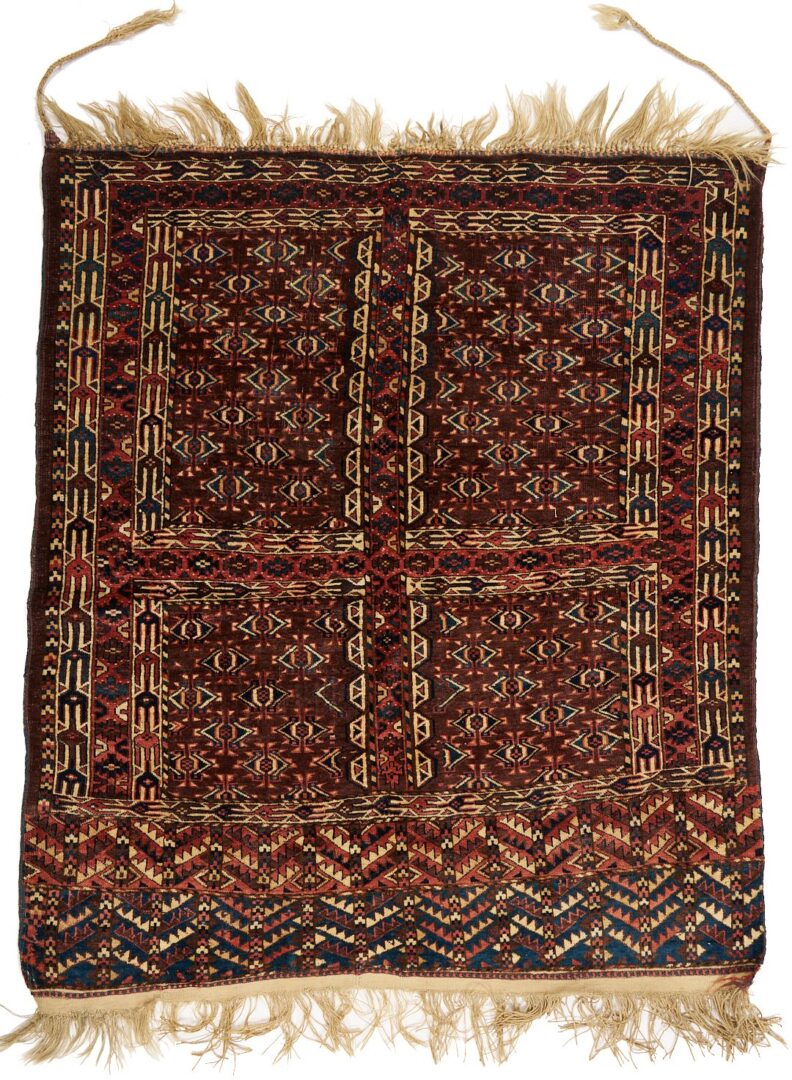 Lot 713: Antique Yomut or Yomud Turkmen Ensi Rug