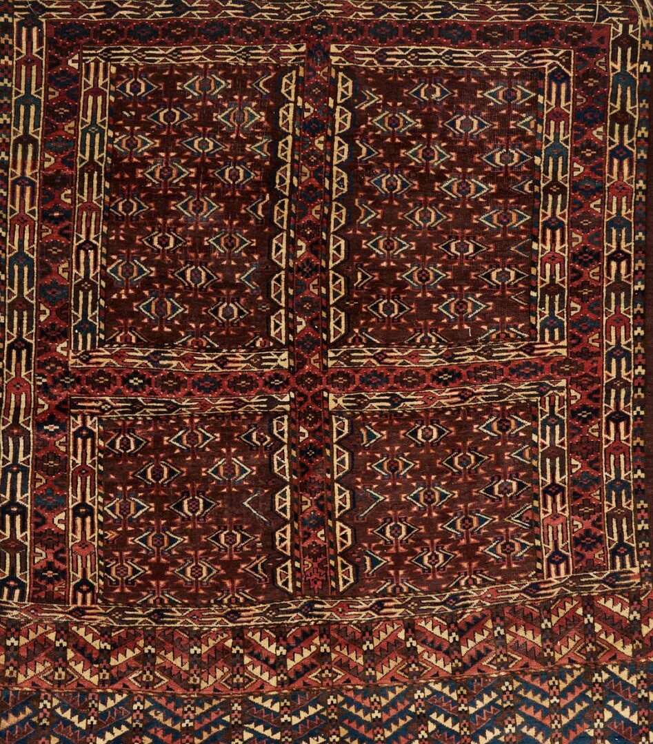 Lot 713: Antique Yomut or Yomud Turkmen Ensi Rug